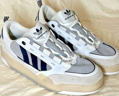 adidas ADI2000 Chalk White Black Men's Leather Athletic Sneakers GV9544