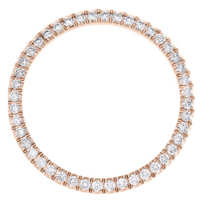 10K Rose Gold Custom U-Cut Diamond Bezel Fits Rolex Day-Date 36mm Watch 1.70 CT.