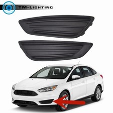 For 2015-2018 Ford Focus Front Fog Lights Lamps Black Cover Leftright Side