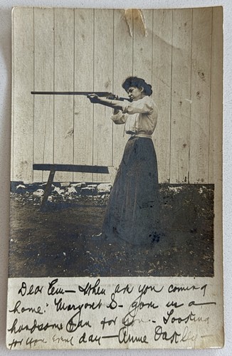 1906 Original Photo Signed Annie Oakley - Rppc Early 1900’s Postmark