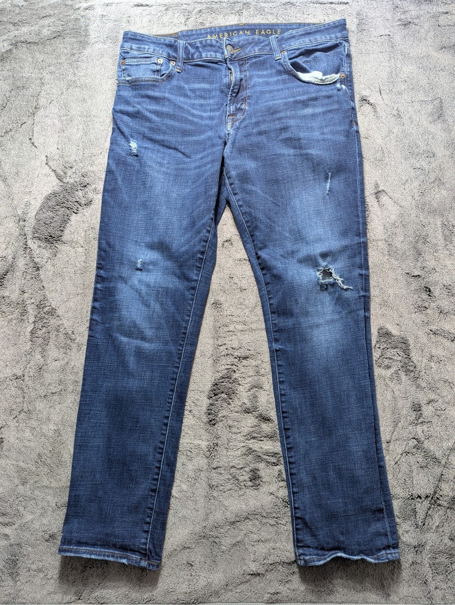 American Eagle Slim Straight Leg Jeans Men's Size 36x32 Dark Wash