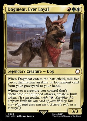 1x Dogmeat, Ever Loyal - Surge Foil Near Mint MTG Magic - Kid Icarus -