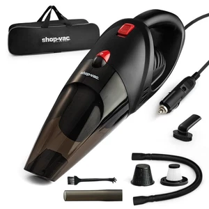 Shop-Vac 12V Car Vacuum - Portable Cleaner with 7000Pa Black, Red