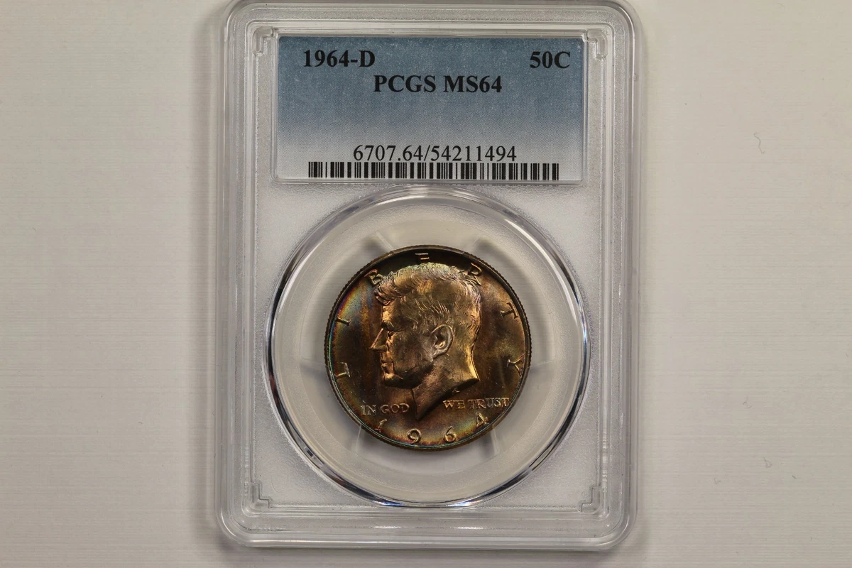 アメリカ 1964 PCGS MS64 PCGS Certified MS 64 Graded 1964 Kennedy US Half Dollars (1964-Now