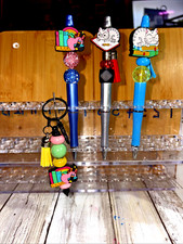 3 HAND MADE beaded pens 1 BEAD KEY CHAIN INK REFILLS-