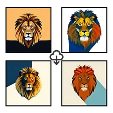 Set 4 Realistic Digital Wall Art Print Modern Home Decor Printable Instant #61