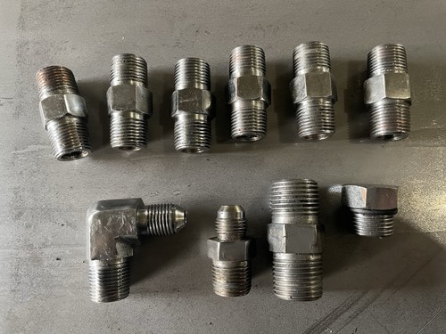 Lowrider hydraulics  *USED MIXED CHROME FITTING LOT*  *10pcs - Picture 1 of 2