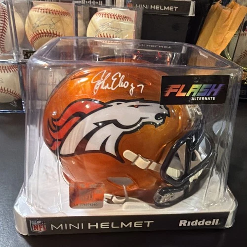 John Elway Signed/Autographed Denver Broncos Flash Mini Helmet/Beckett Witnessed