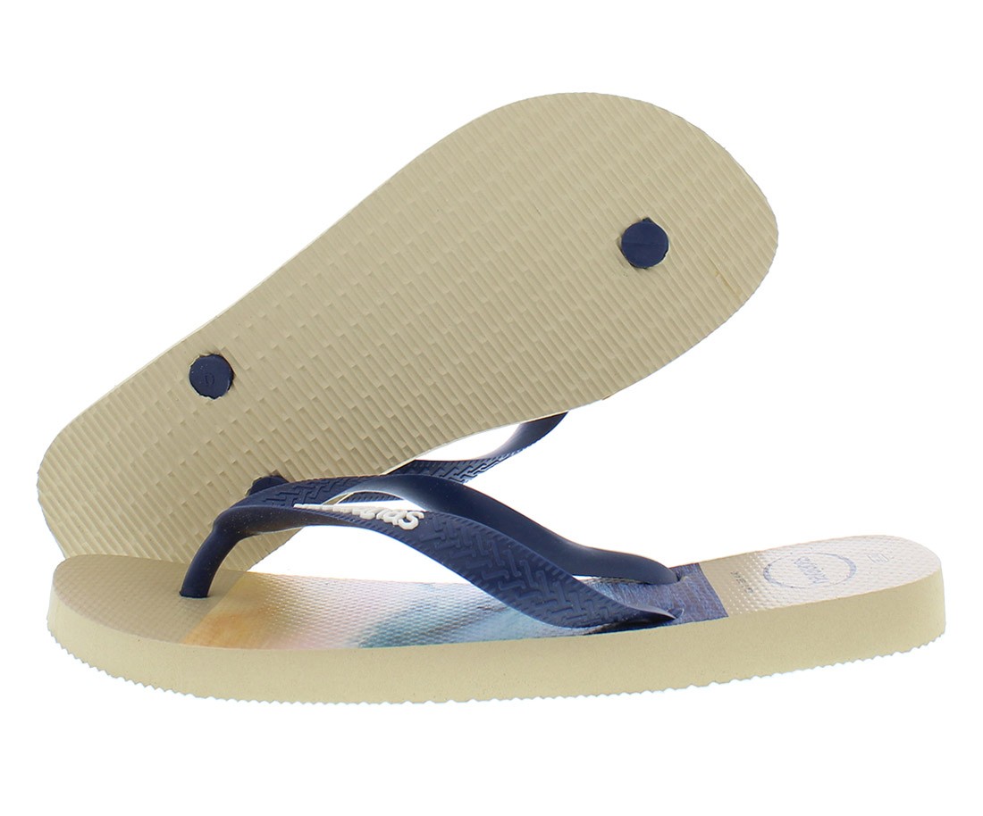 Havaianas Hype Mens Sandals Size 9/10, Color: Sand Grey/Navy
