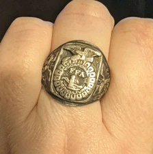 Vintage FFA Balfour Sterling Silver FFA Future Farmers of America Ring - Its cut