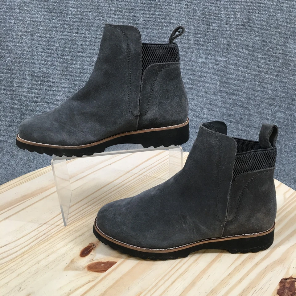 Botas Rubias Mujer 5.5 M Gris Perla Botines Cuero Impermeable Pull On Foto 2 de 4