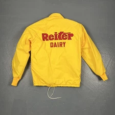 Vintage 1980s 90s Reiter Dairy Satin Jacket Small Embroidered VTG Farming Casual