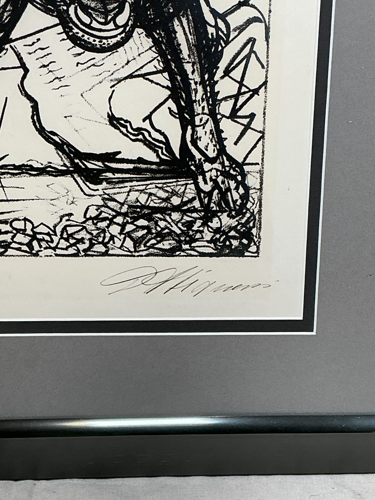 David Alfaro Siqueiros 1896-1974 "Guardian de la paz" signed mexico lithograph