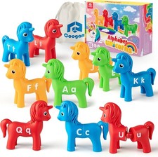 Coogam Unicorn Uppercase  Lowercase Letters Matching Game,13pcs Double-Sided