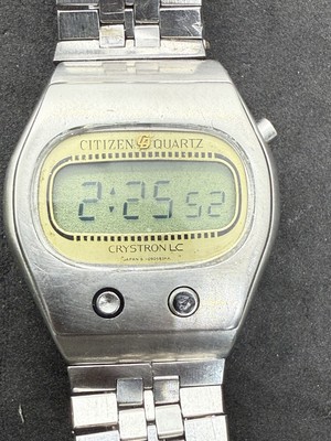 【稼働品】レア物 ヴィンテージ CITIZEN CRYSTRON LC デジタル Citizen Crystron LC 50-3053 Quartz Digital Vintage Men's Watch | eBay