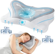 Ergo Pillow for Sleep Apnea, Neck Pain, and Snoring Relief, Standard, GrayErgo P