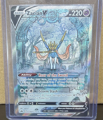 Pokémon Zacian V Ultra Rare Holo GG48/GG70 Crown Zenith Galarian Gallery 220 HP