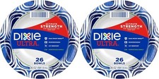 Dixie Ultra Paper Bowls, 20oz, Dinner or Lunch Size Printed Disposable Bowls, 26