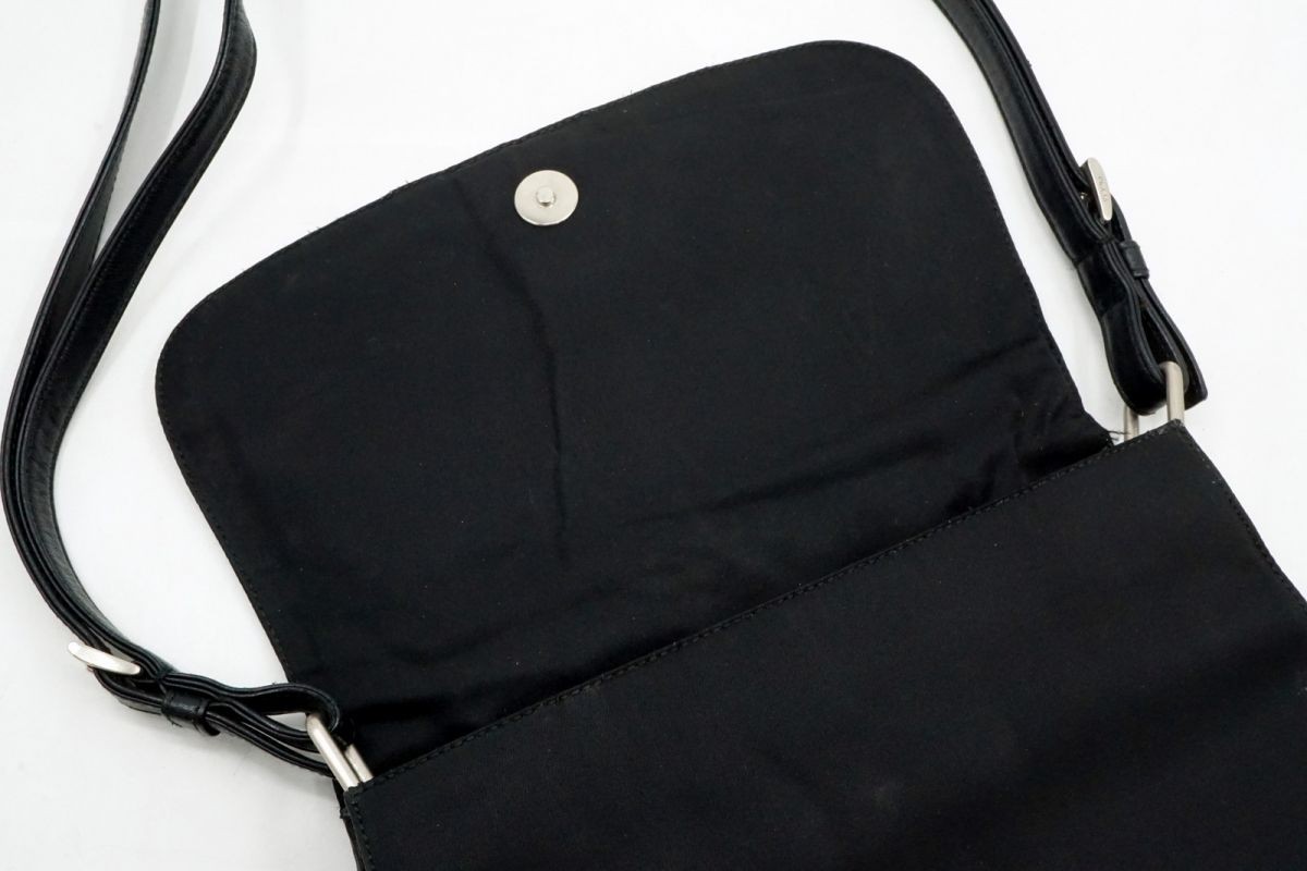 PRADA Mini Shoulder Bag Triangular Logo Plate Tes… - image 7