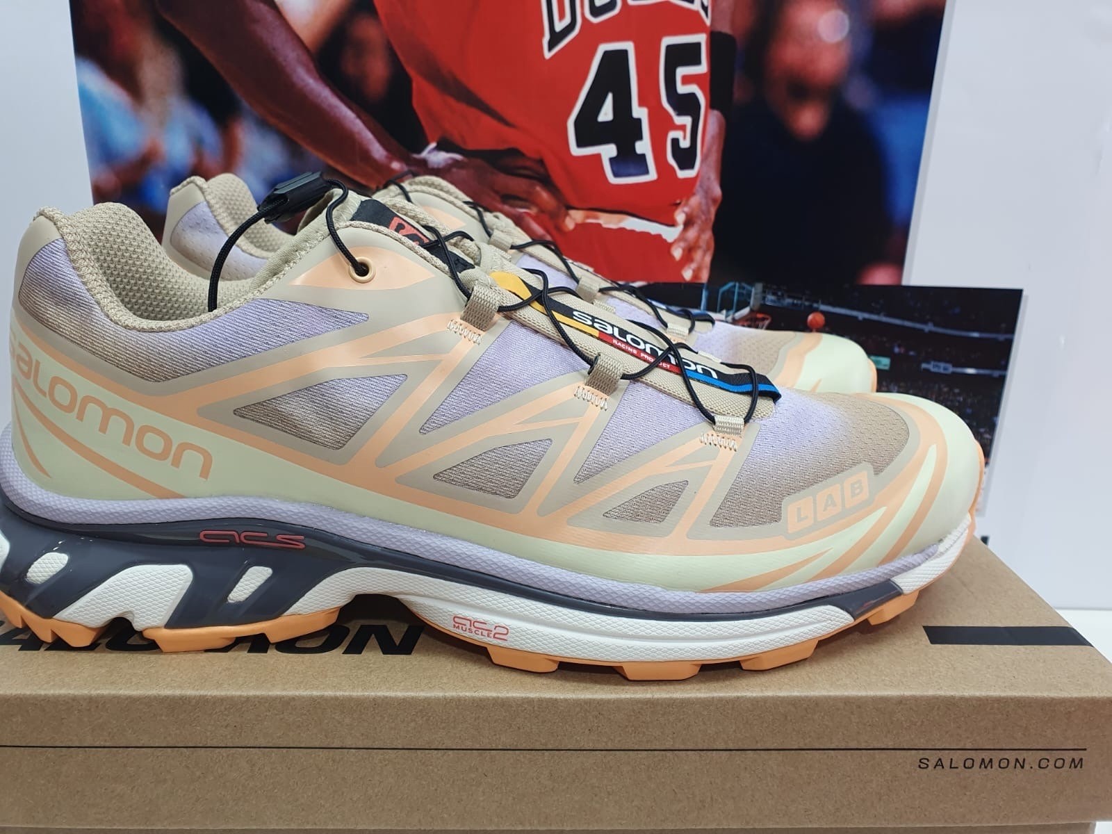 Salomon XT 6 S-Lab Skyline White Pepper Peach UK 11.5 EUR 46 2/3 (L47440500) image 6