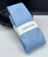 Calvin Klein Men's Polyester Tie  Light Blue  Micro Neat  MSRP: 69.50