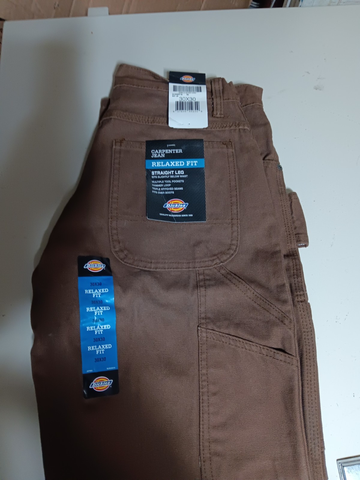 Relaxed Fit Straight Leg Brown 30x30 New With Tags