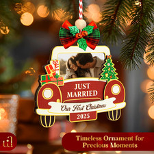 Our First Christmas Married Ornament 2025- Just Married Ornaments 2025, Weddi...