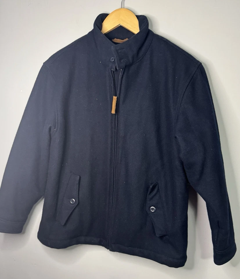 Abrigo de lana azul marino forrado Sherpa Gap Kids talla XL 12 cierre de cremallera Foto 2 de 4