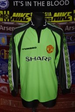 4.5/5 Manchester United adults M 1998 original gk football shirt jersey soccer