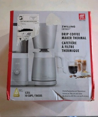 ZWILLING Enfinigy Drip Coffee Maker with Thermo Carafe 10 Cup, Pre-owned 