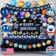 Outer Space Birthday Party Decorations Space Themed Party Supplies Planet Banner