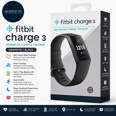 Fitbit Charge 3 Advanced Fitnesstracker Herzfrequenz Schwimmen Schlaf Bluetooth
