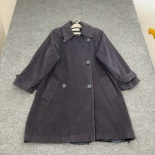 Vintage Christian Dior Coat Womens Purple Wool Angora Double Breasted Loro Piana