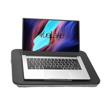 Portable Laptop Desk Fits Up to 16  Laptops, with Tablet Slot, Medium Black