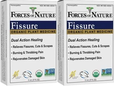 2x Forces of Nature Organic Fissure Control for Hemorrhoid Treatment 0.37 Fl Oz
