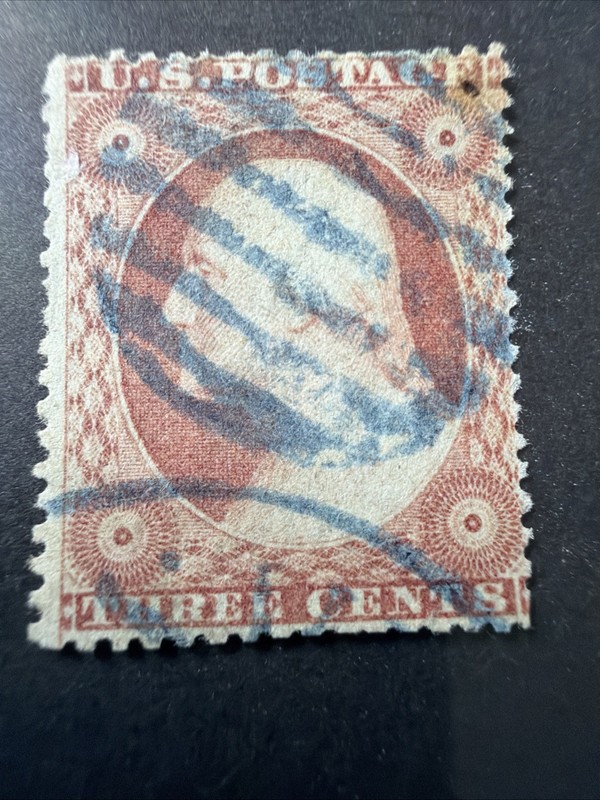 US STAMP #26  3 Cents Dull Red
