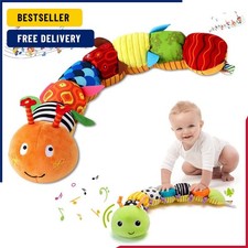 Baby Rattle Musical Caterpillar Worm Soft Infant Plush Toys Educational