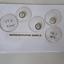 LARGE DOMED POCKET WATCH GLASS CRYSTALS 40.0 to 49.9mm w/beveled edge NOS