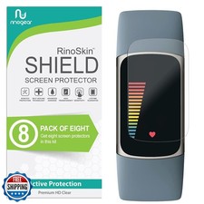 RinoGear 8-Pack Screen Protector for Fitbit Charge 6 / Charge 5