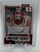 2021 Panini Contenders Draft Picks - College Ticket Autographs Creed Humphrey RC