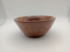 Walnut Wood Bowl Hand Made Solid One Piece 5" X 2" Artisan Made 2015