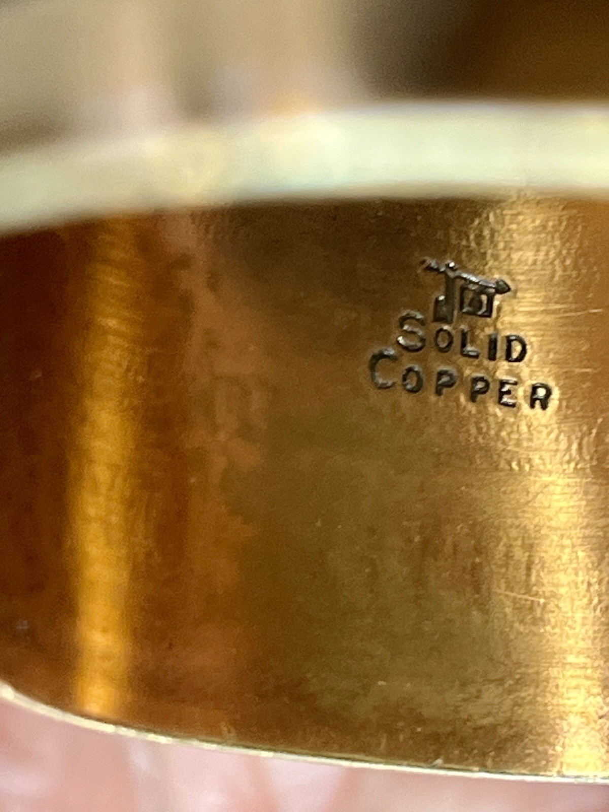 Vintage Solid Copper Cuff Bracelet Tooled Design … - image 10