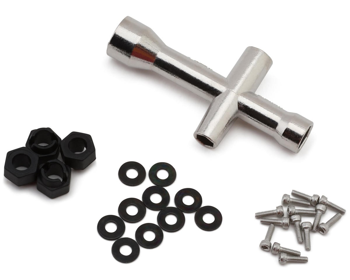 UDI RC Version "B" 10-Hole Brass Beadlock Wheels (Black) (4) (UCX24/UCX24 Pro)