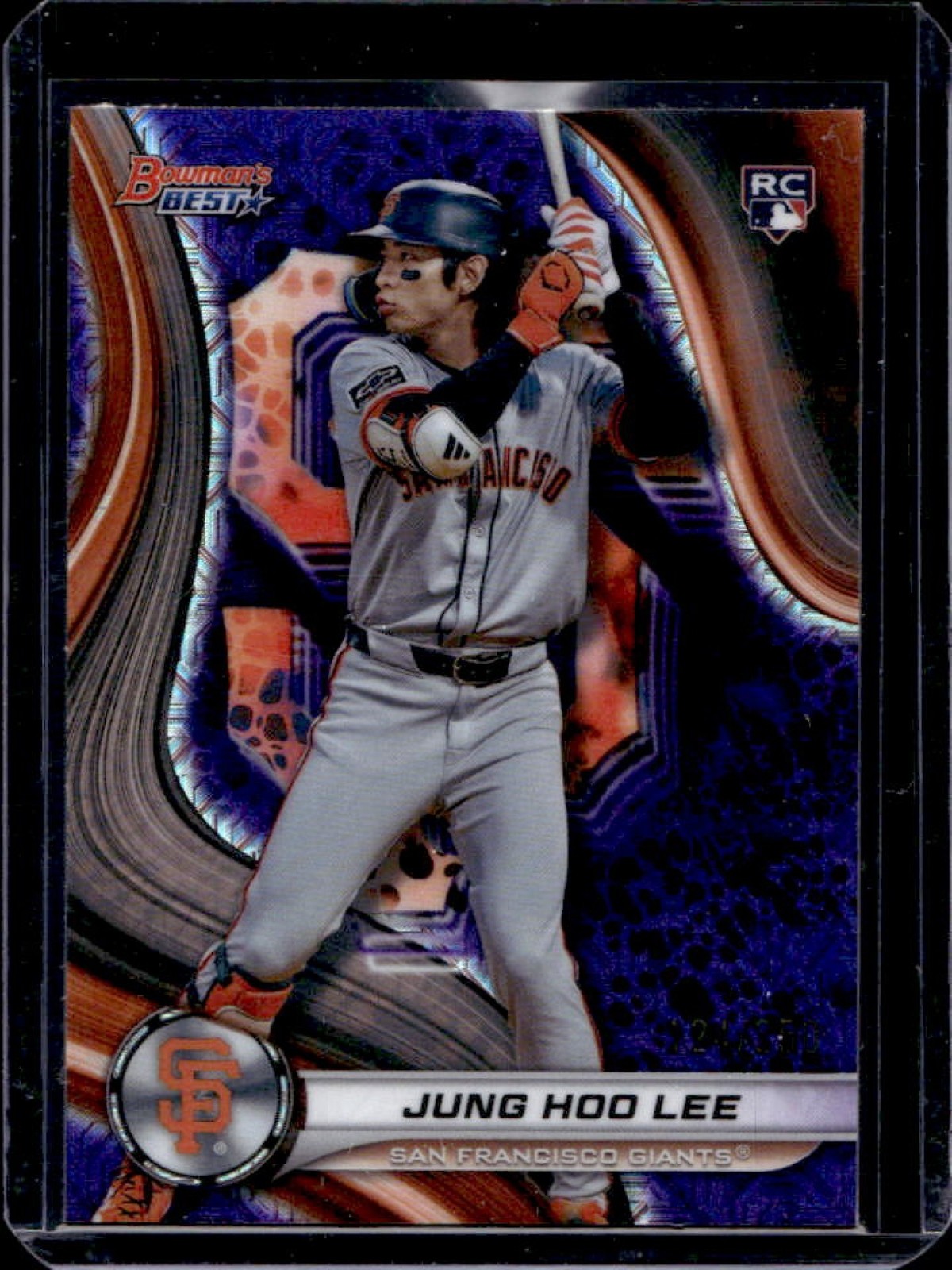 2024 Bowman's Best Jung Hoo Lee RC Purple Mojo Refractor Rookie #/250 Giants