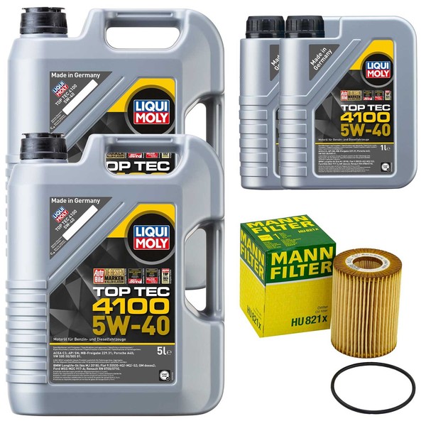 MotoröL Set 4100 5W-40 Liqui Moly 12 Liter + ÖLfilter FüR Mercedes Sprinter B906-image