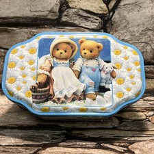 Cherished Teddies 1997 Enesco Collectible Metal Tin Bears Metal Box w/ Lid Empty