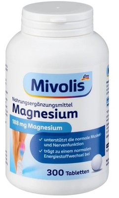 4x Mivolis Magnesium Supplement; 300 tablets 210g Ships from Germany!
