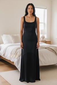 andrea polizzi for rex lester black dress ANDREA POLIZZI FOR REX LESTER Black dress with