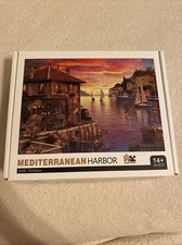 Mediterranean Harbor 1000 Piece Jigsaw Puzzle COMPLETE