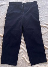 VINTAGE MEN'S 1990s HAGGAR DARK NAVY CASUAL CORDUROY PANTS 38/29 EX skater boy